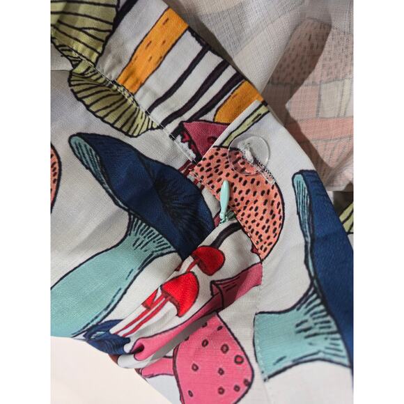 L.A Soul women's multicolor mushroom all-over print a-line swing midi skirt - Picture 7 of 8